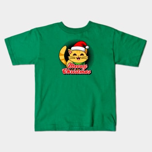 Christmas Best Gift T-Shirt - Meowy Christmas Cat Kids T-Shirt